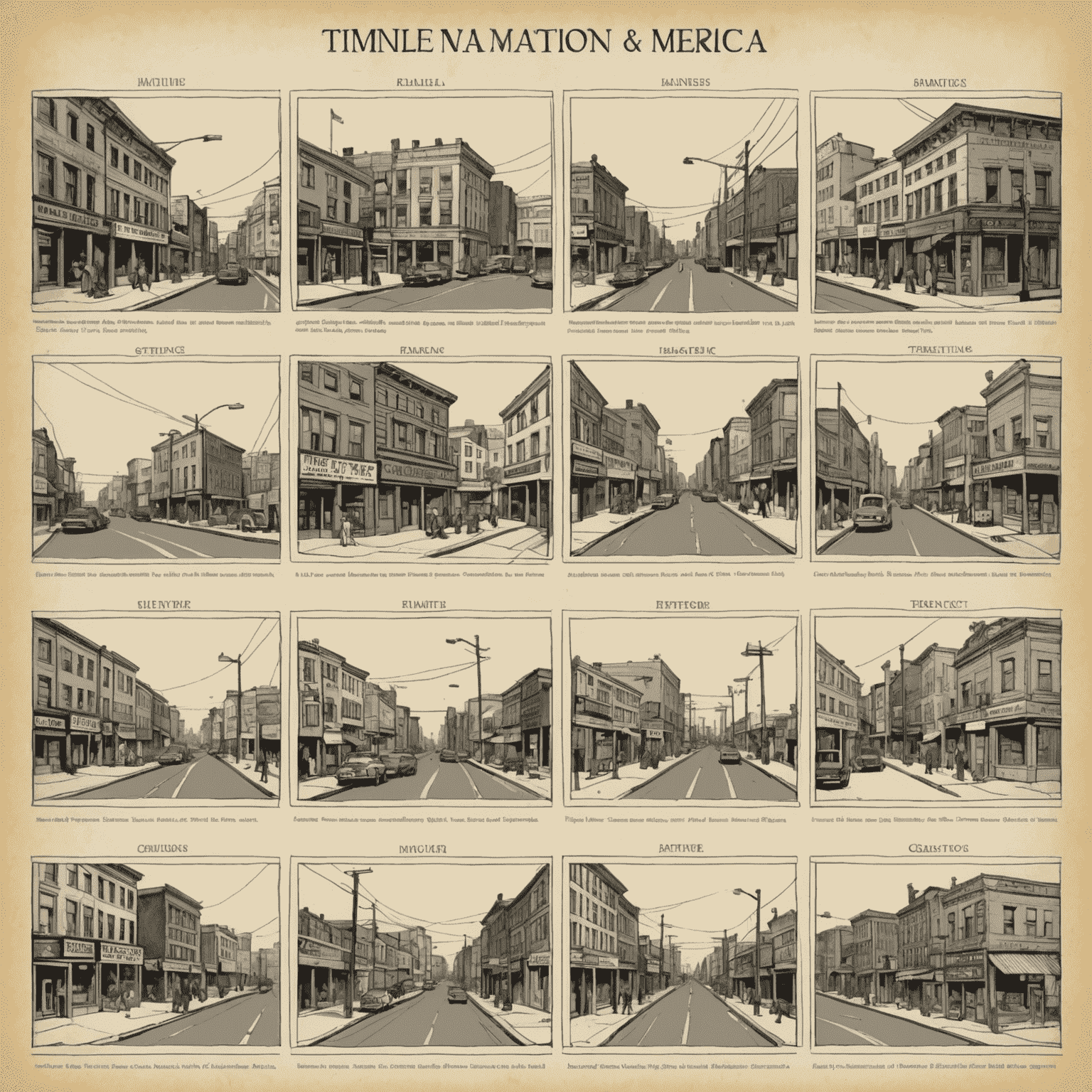 Timeline showing the progression of 2D animation styles in America, from early hand-drawn cartoons to modern digital techniques