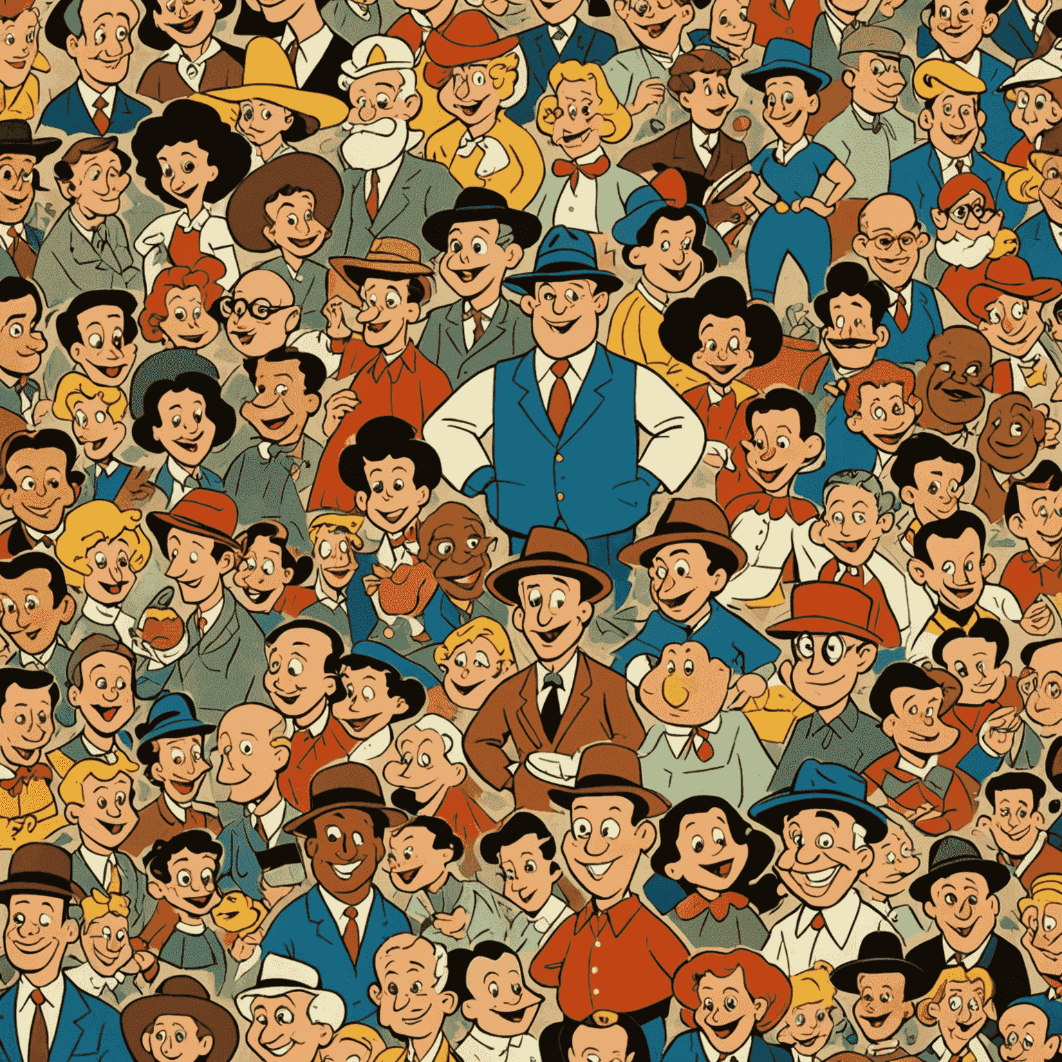 Collage of classic American cartoon characters from the Golden Age of Animation