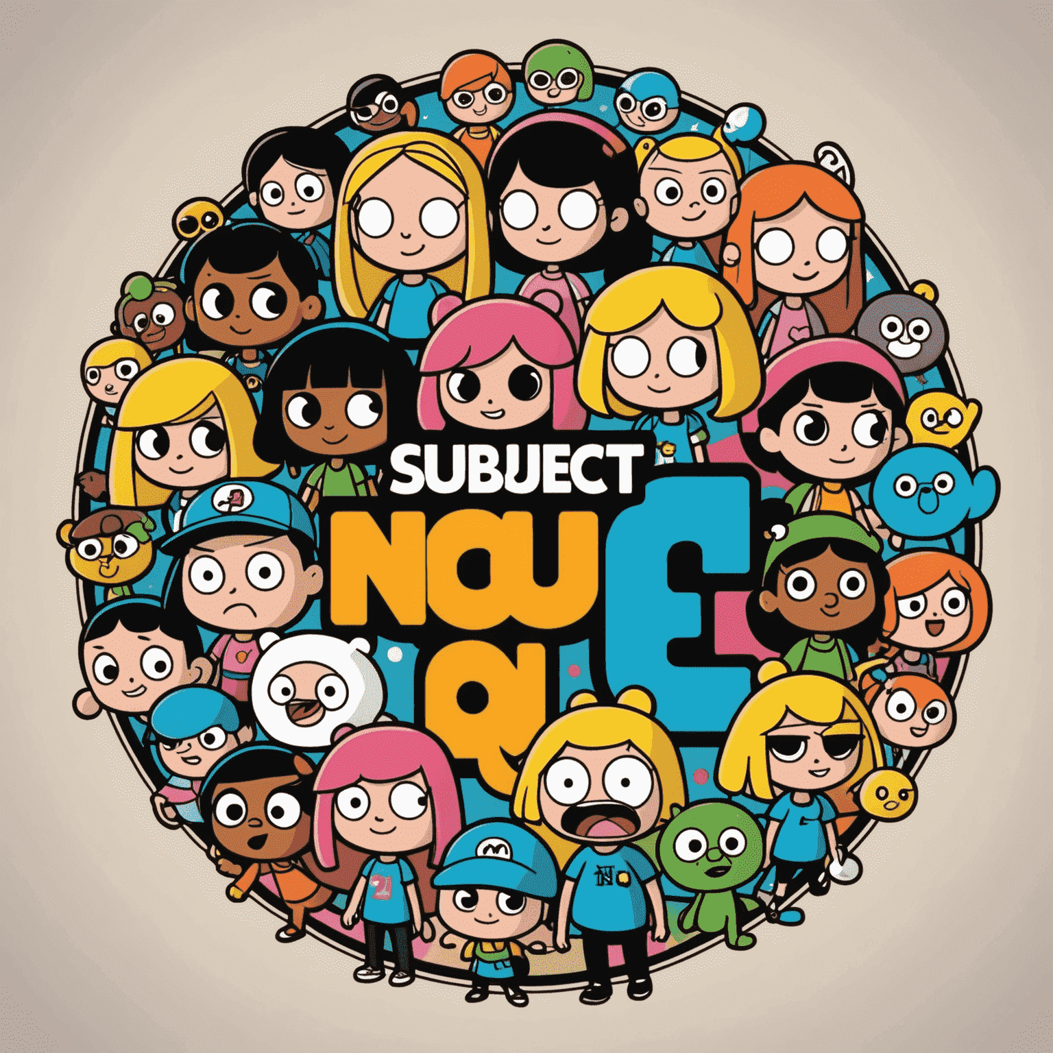 Cartoon Network Studios logo surrounded by characters from popular shows like Adventure Time, The Powerpuff Girls, and Steven Universe